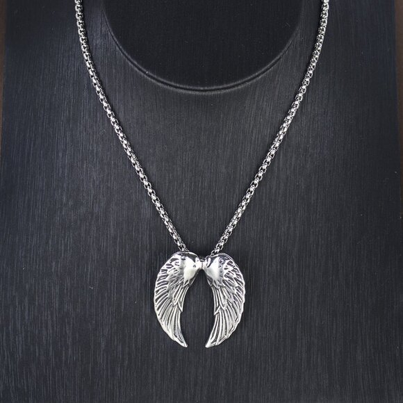 Feather Angel Wings Necklace for Men/Women, BL55590010 - Picture 4 of 7